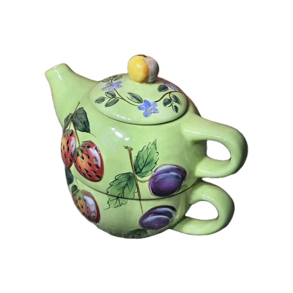 Gibson Teapot Teacup Home Fruit N Berries Tea For‎ One Claire Murray Pantryware